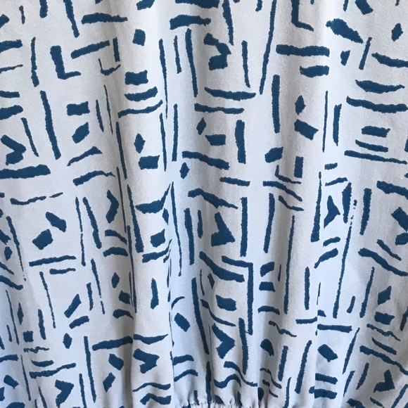 ALFANI Crew Neck Flare Long Sleeve Blouse Blue High Low Hem Women’s Plus Size 1X - Picture 3 of 16